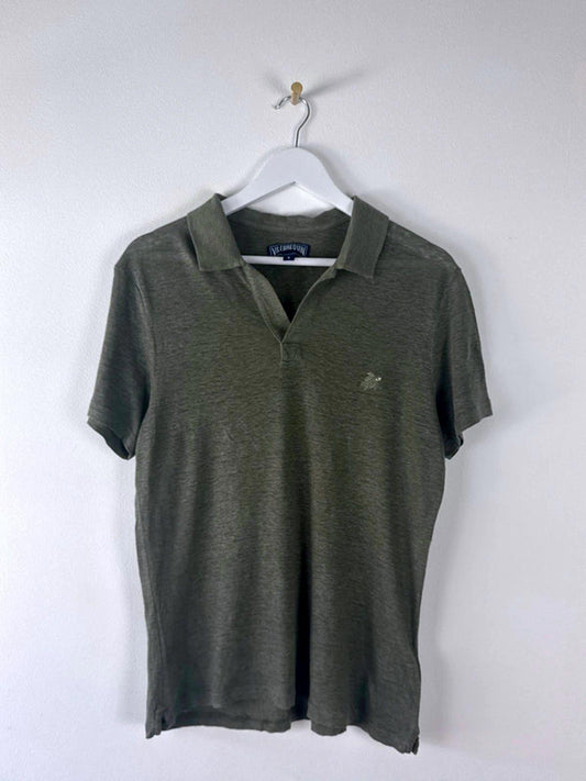 Men’s Vilebrequin Premium Linen Polo Top In Khaki - Small  -1340