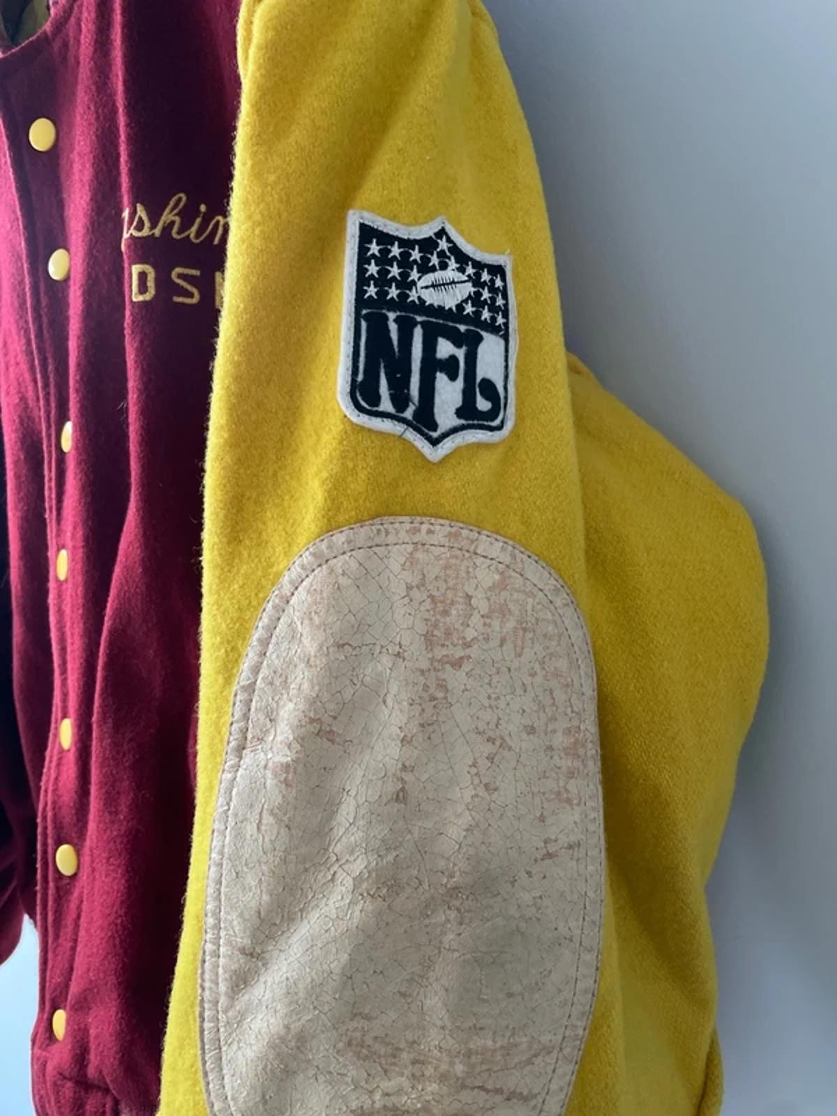 Men’s Washington Redskins Rare Wool Bomber Jacket in Red/Yellow - Medium - 2956