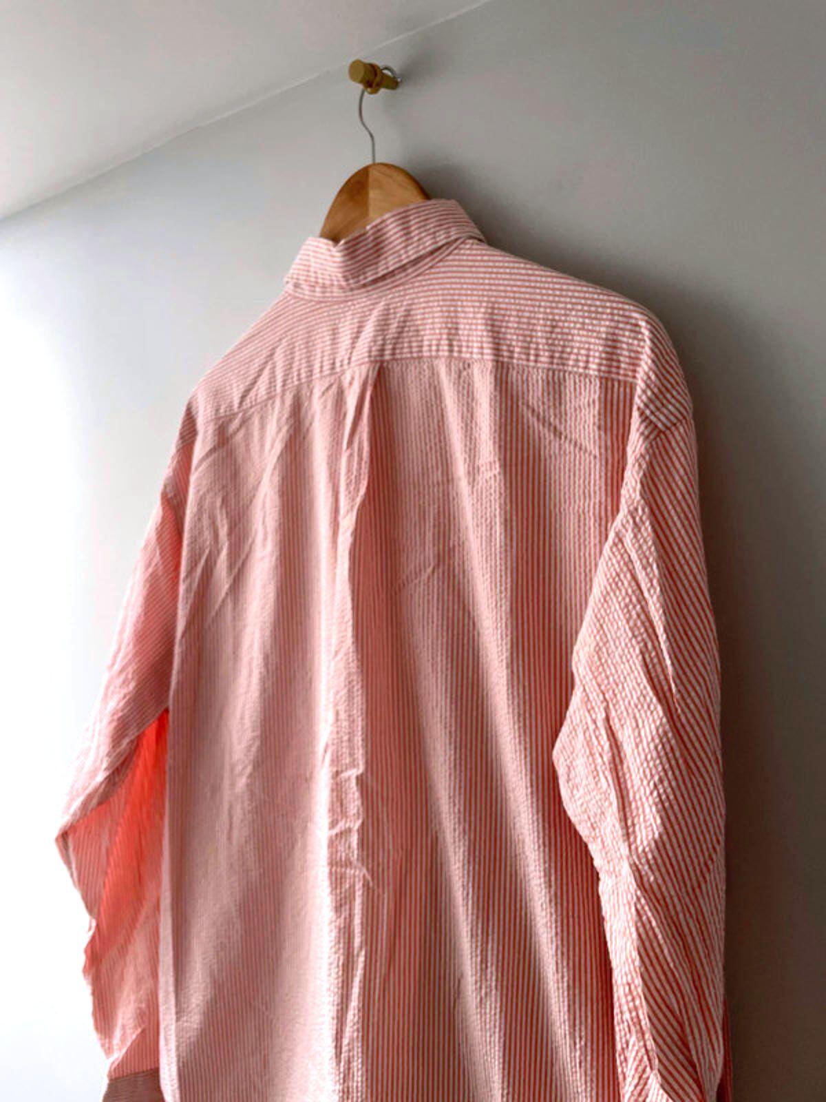 Men’s Ralph Lauren Striped Seersucker Classic Fit Shirt In Pink - XLarge -2755