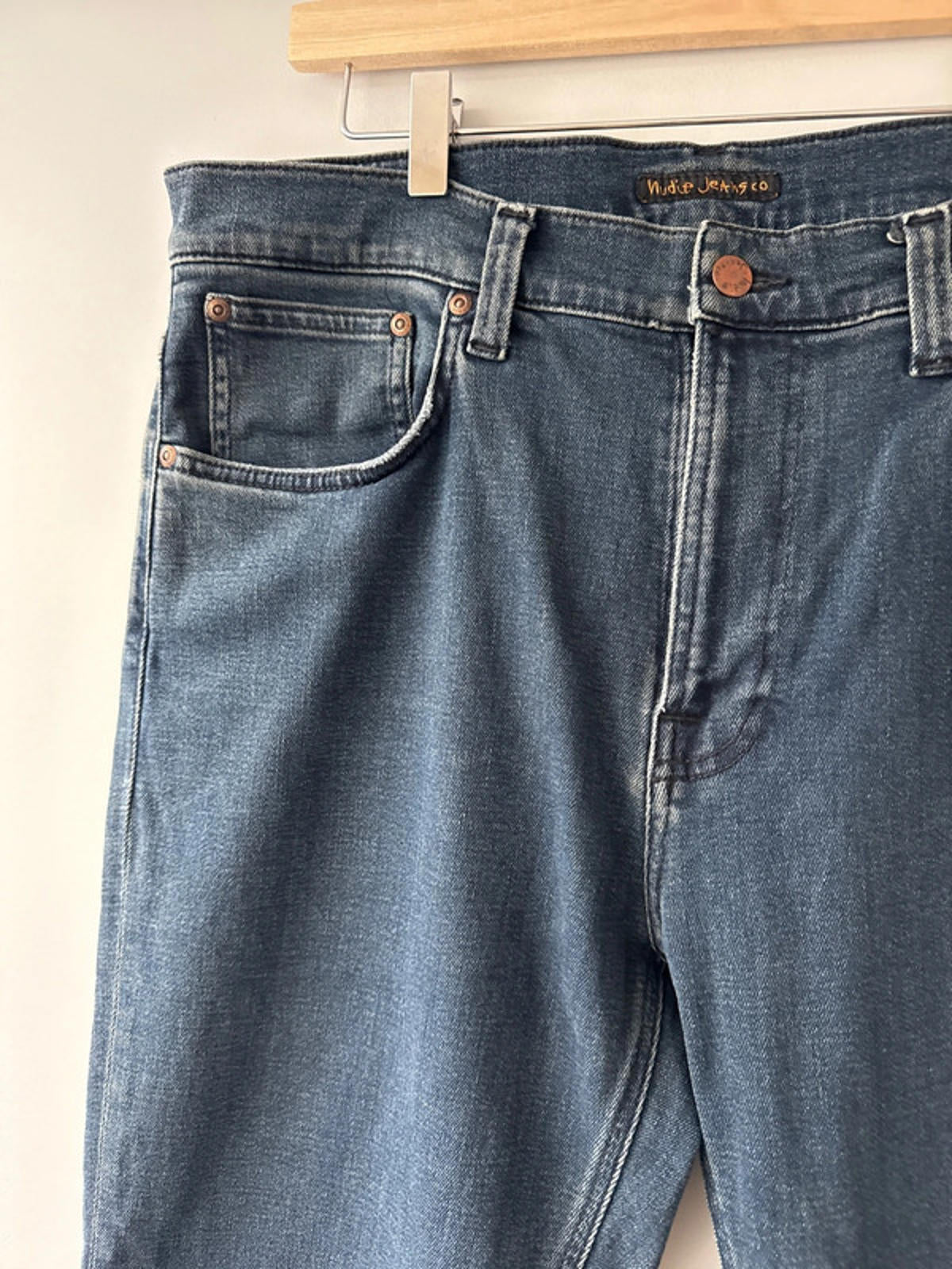 Men’s Nudie Lean Dean Slim Leg Jeans In Navy - W36/L34 - 0935