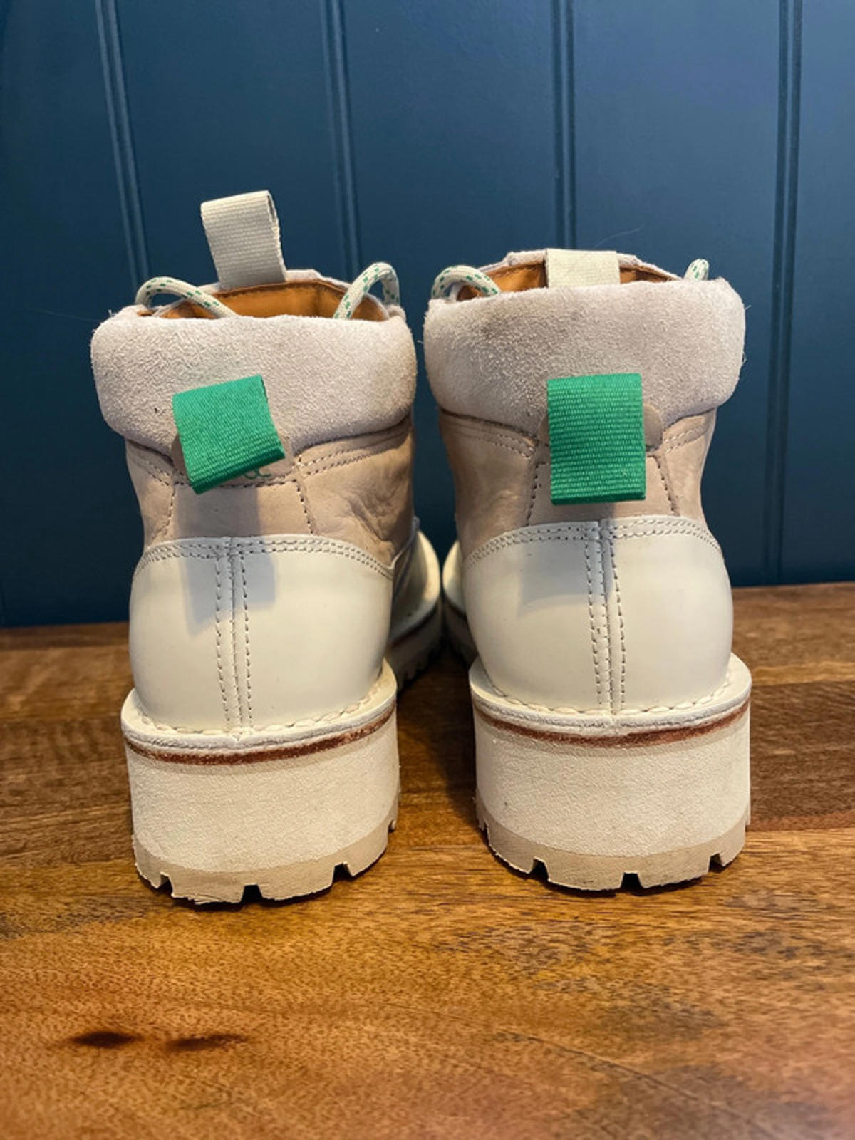 Women’s Paul Smith Zenith Premium Leather Lace-up Boots in Off-White - UK 3-2895