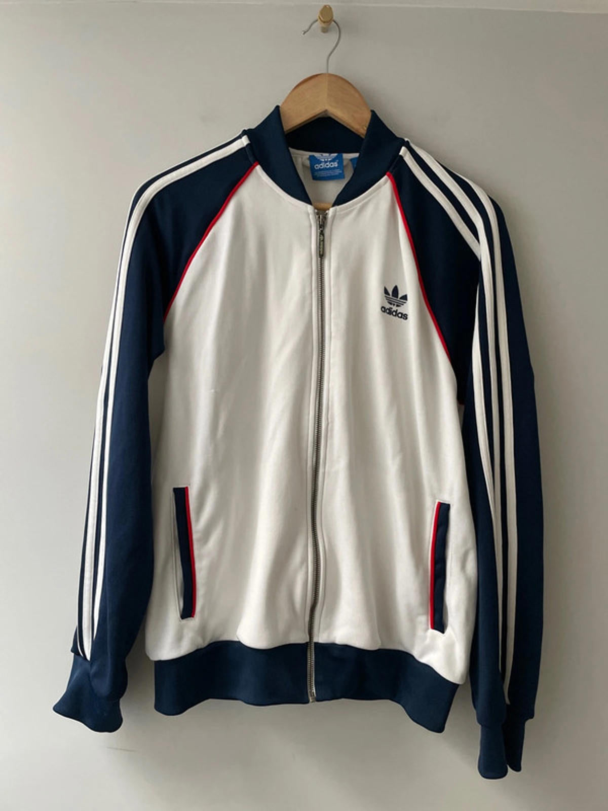 Women’s Adidas Originals SST Track Jacket In Navy/Red - Large - 2521