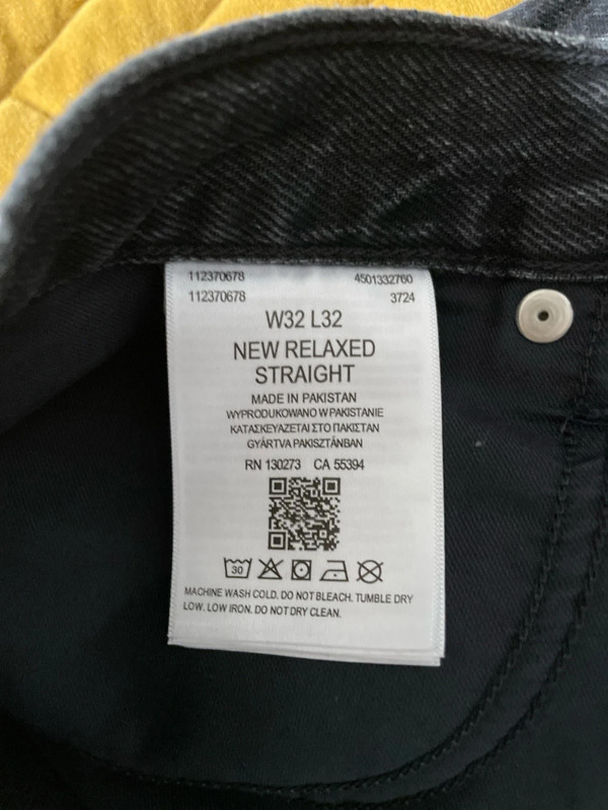 Mens Lee Relaxed Straight Fit Jeans In Black - W32/L32 - 2344