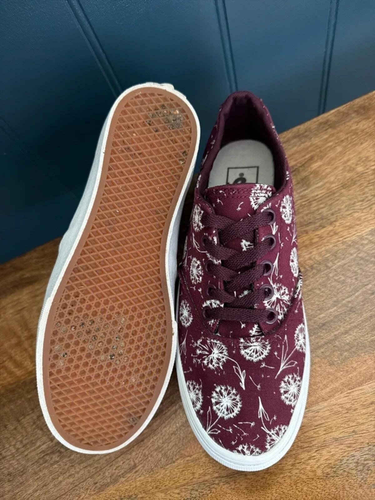 Women’s Vans Winston Printed Trainers In Burgundy - UK4.5 - 3321