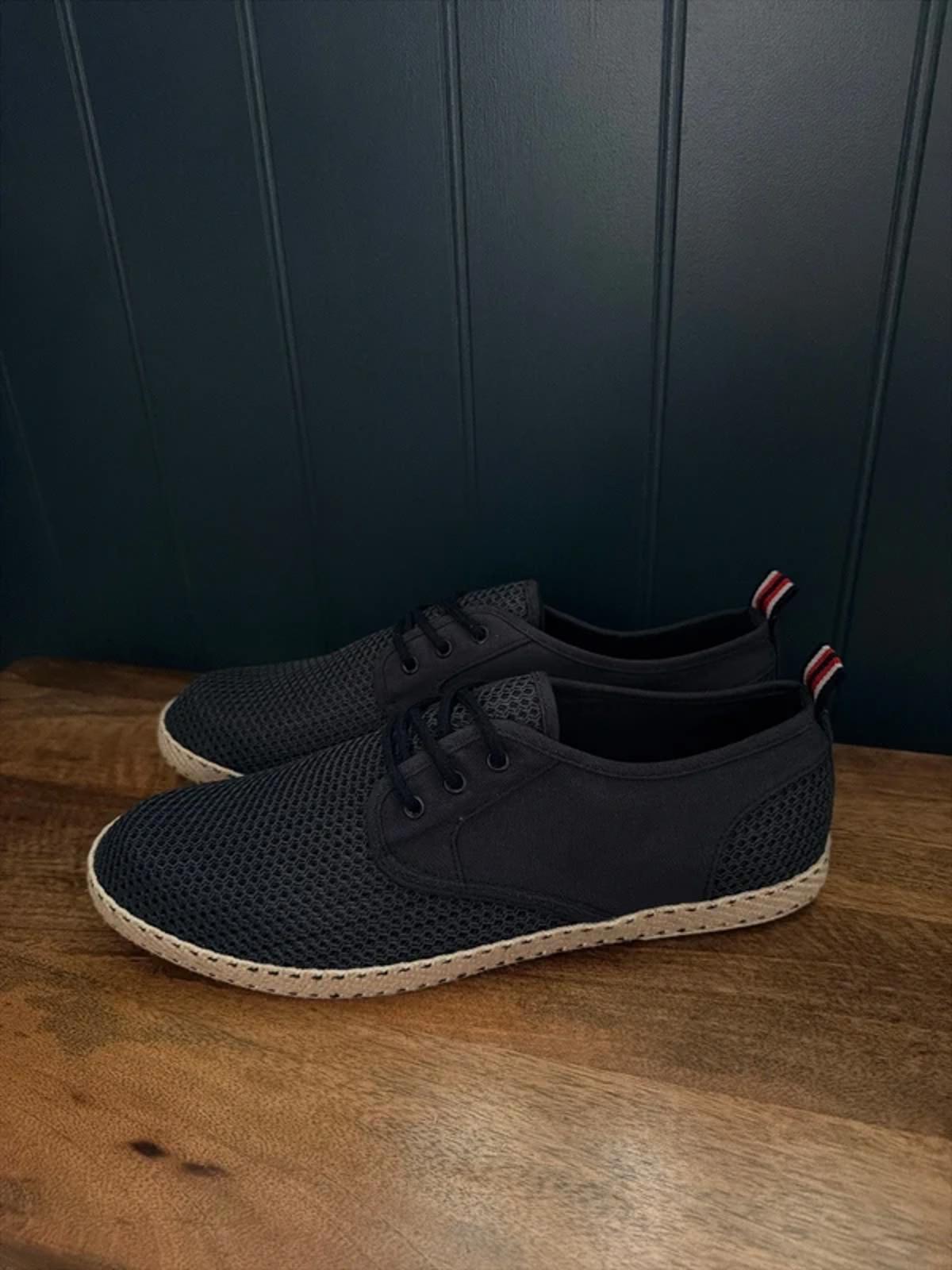 Men’s Dune Espadrille Lace-up Shoes In Navy - Uk11 - 3280