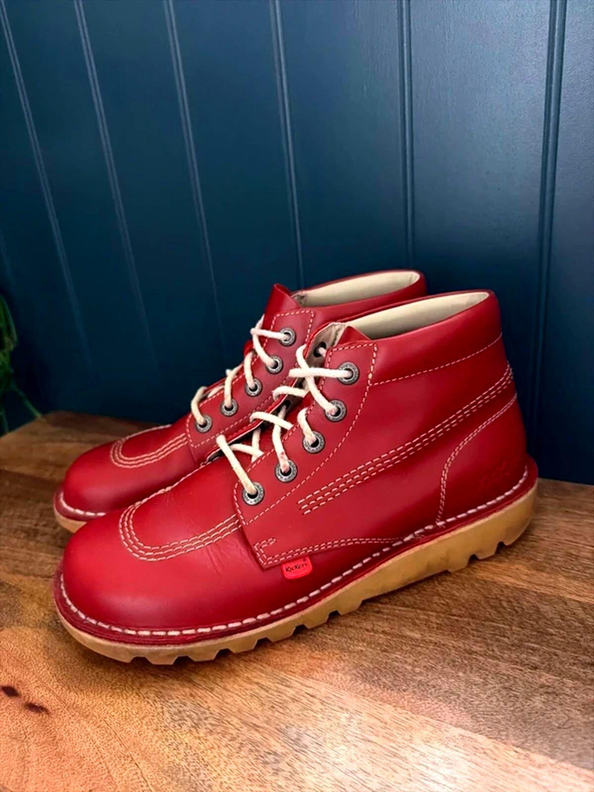 Men’s Kickers Premium Leather Hi Core Ankle Boots - Uk8 - 3294