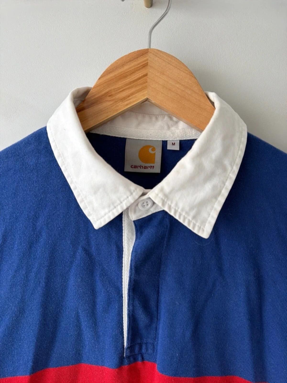 Men’s Carhartt Stripped Long Sleeve Rugby Polo Top - Medium - 3314