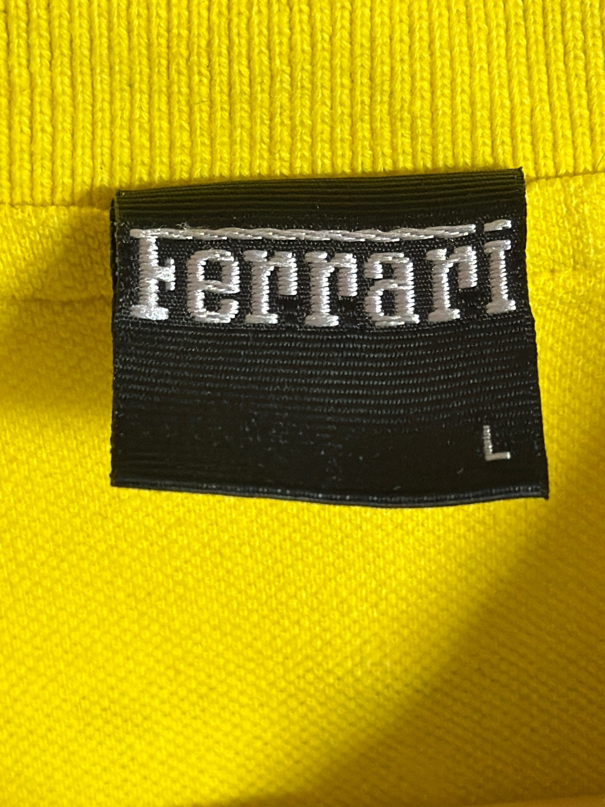 Men’s Vintage Ferrari Hungarian 2000 Grand Prix Polo In Yellow - Large - 3716