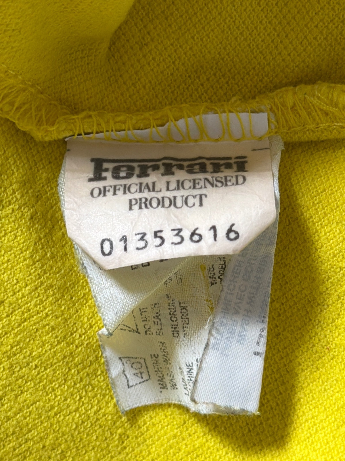 Men’s Vintage Ferrari Hungarian 2000 Grand Prix Polo In Yellow - Large - 3716