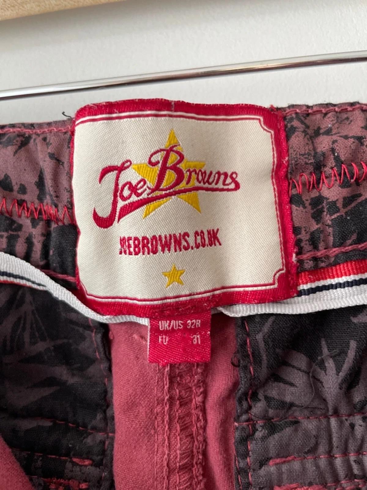 Men’s Jo Browns Classic Cargo Shorts In Red - W32/L15.5 - 3134