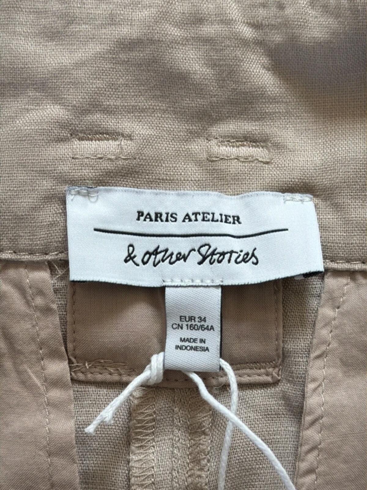 Women’s & Other Stories linen tie front style shorts in beige - Uk6 - 3440