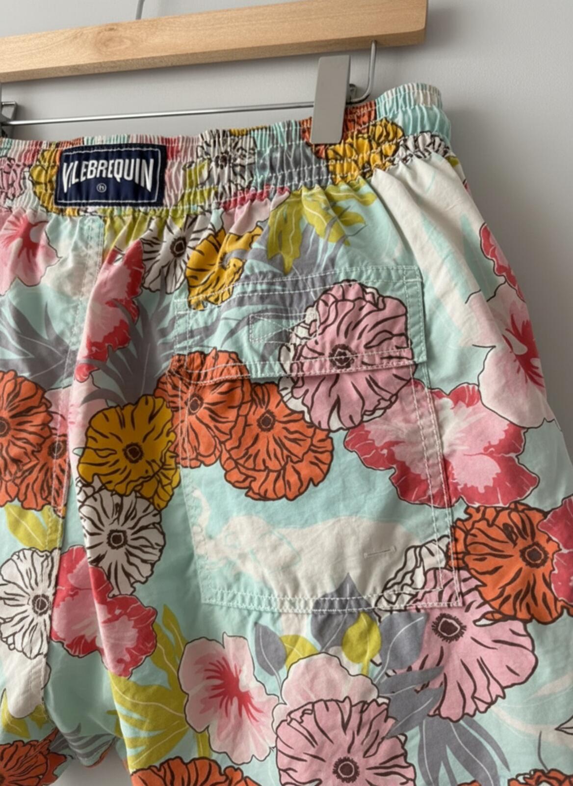 Men’s Vilebrequin Flower Print Swim Shorts - XLarge - 3418