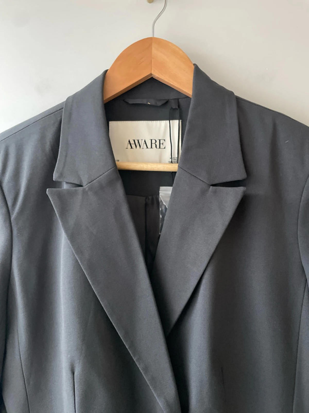 Women’s Aware Tailored Single Button Blazer In Dark Grey - UK10 - 2781