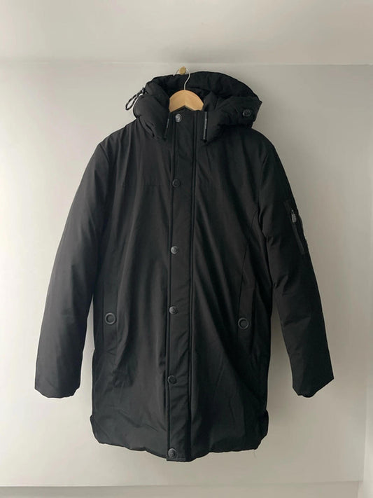 Men’s Point Zero Natanel Classic Parka Jacket In Black - Small - 2496 - RRP £250