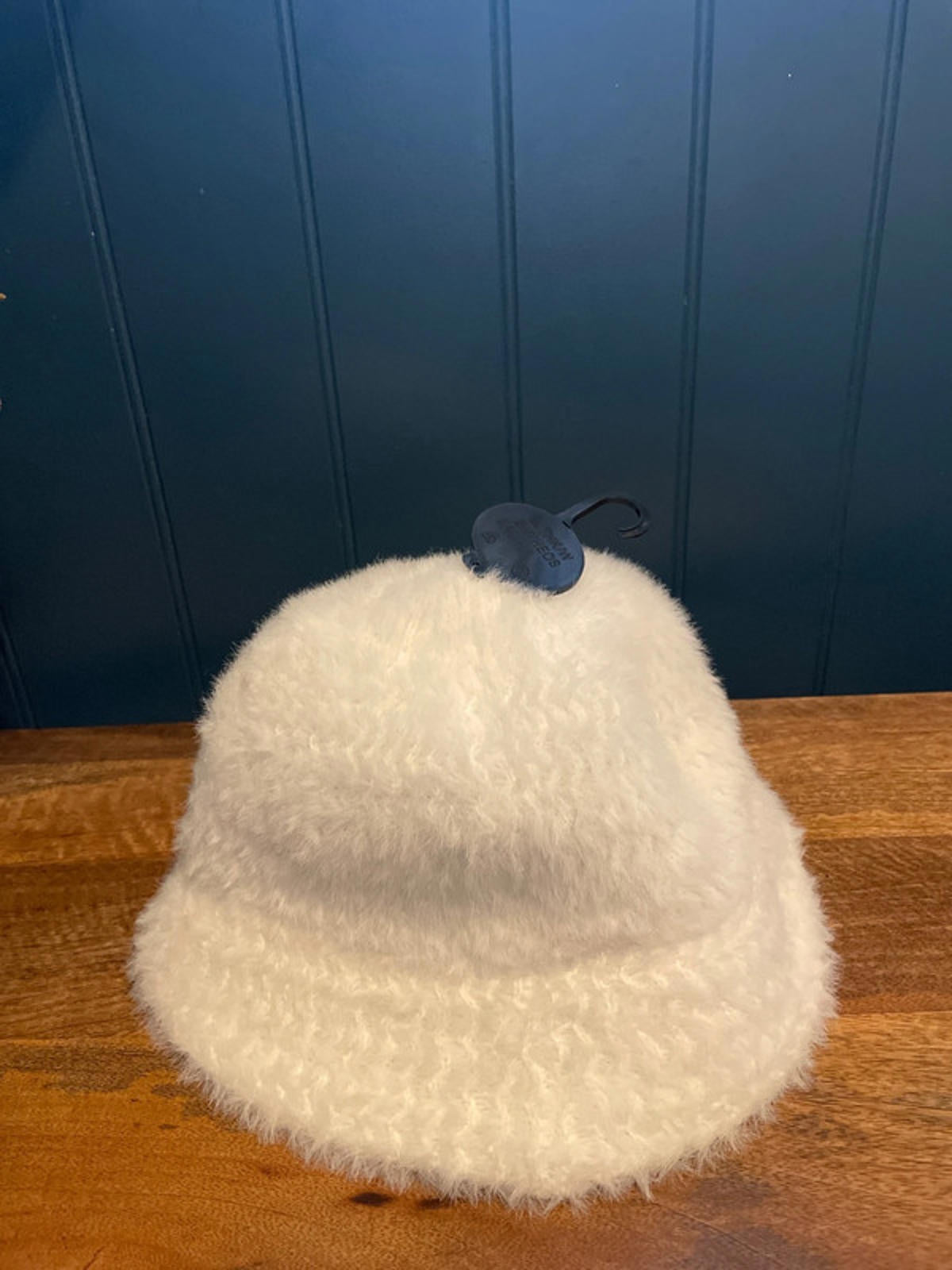 Unisex Fuzzy Bucket Hat in Off White - 2603