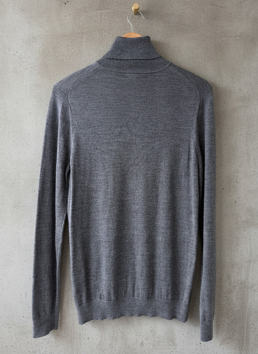 Men’s Reiss 100% Merino Wool Turtleneck Jumper In Grey - Small - 3779