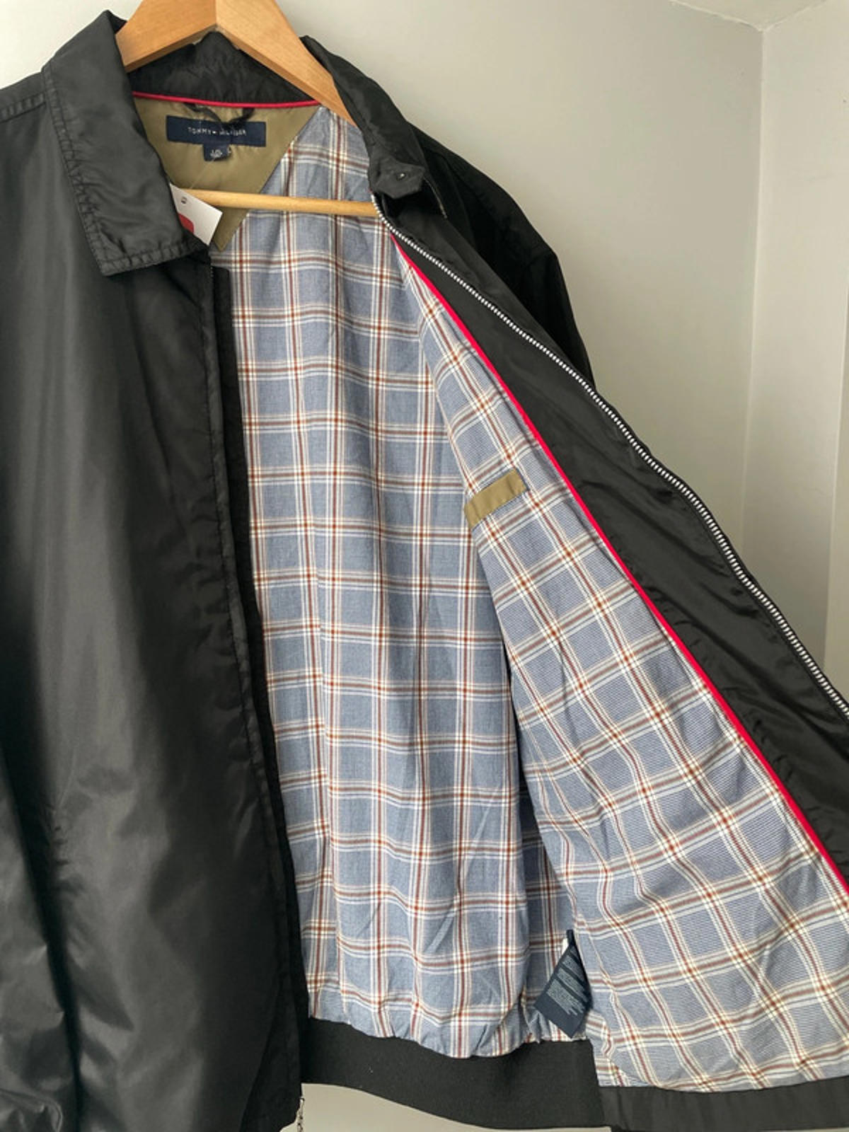 Men’s Tommy Hilfiger Premium Harrington Jacket In Black - Large - 2056