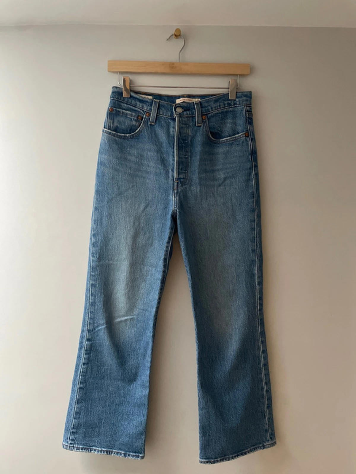 Women’s Levi’s High Waisted Ribcage Crop Boots Fit Jeans In Navy - W27/L27 -2760