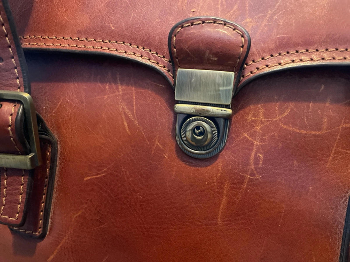 Men’s Medici Vintage Made In Italy Leather Bag Holdall In Brown - 2730