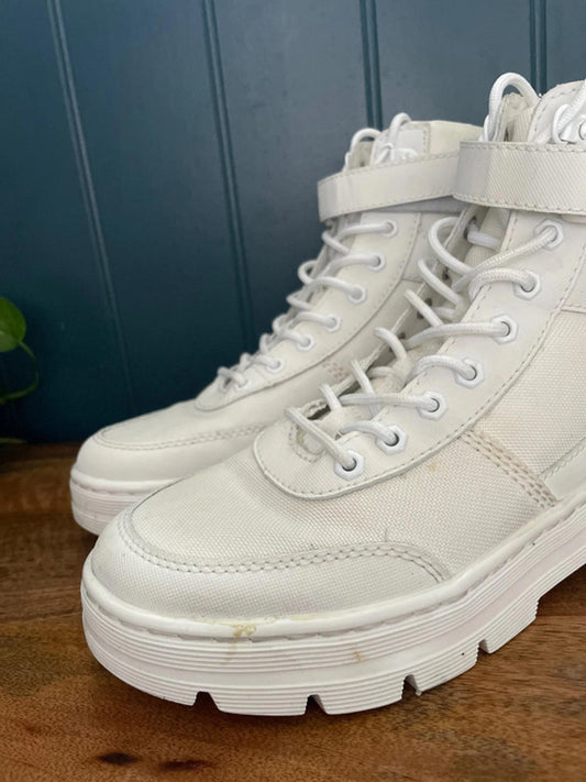Women’s Dr Martens Combs Tech Boots In Off White - UK 6 - 2367