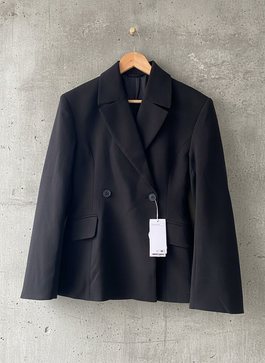 Women’s Weekday Double Breasted Blazer Jacket in Black - Small - 2983