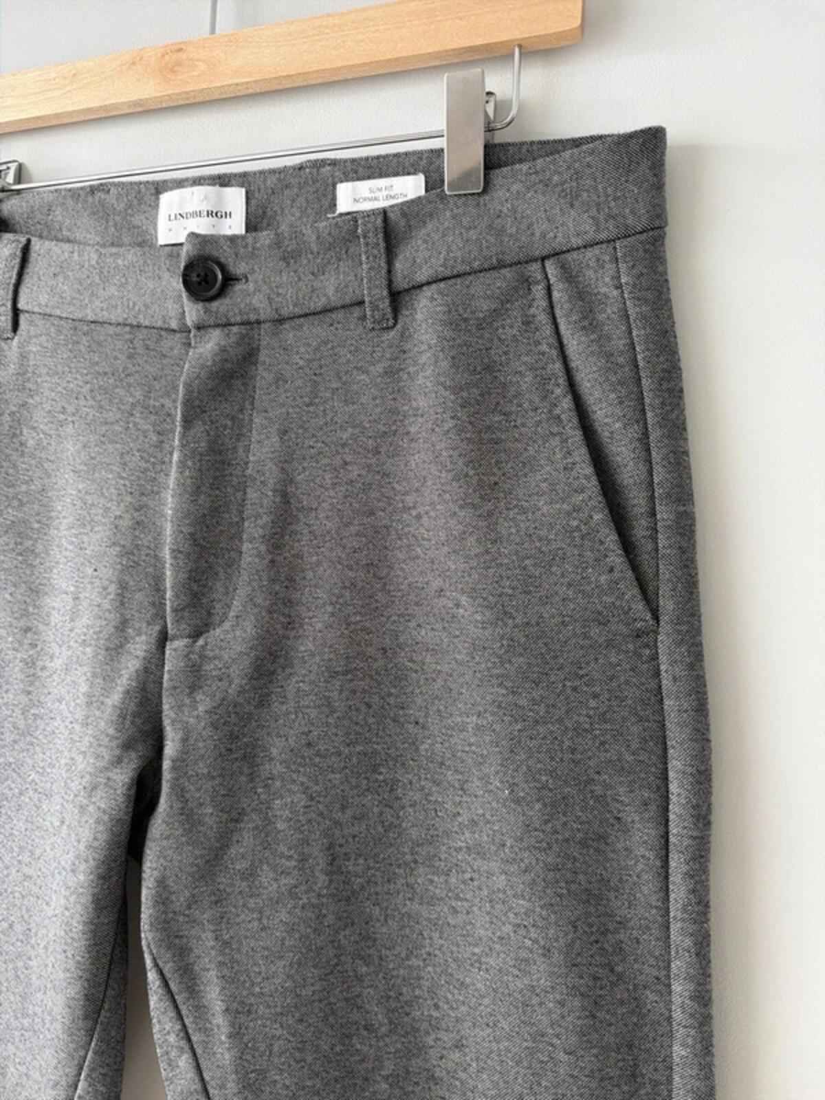Mens Lindbergh White label slim stretch fit Trousers In grey - w34/l31 - 3474