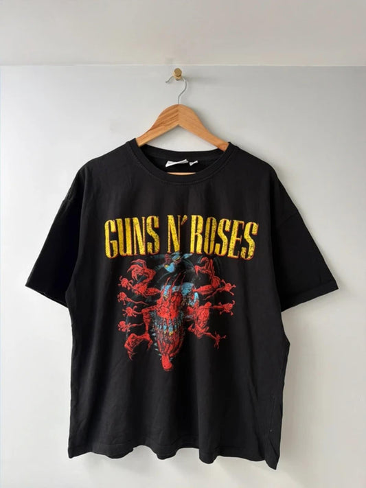 Men’s Guns N’ Roses oversized fit 87-88 tour t-shirt in black - medium - 3394