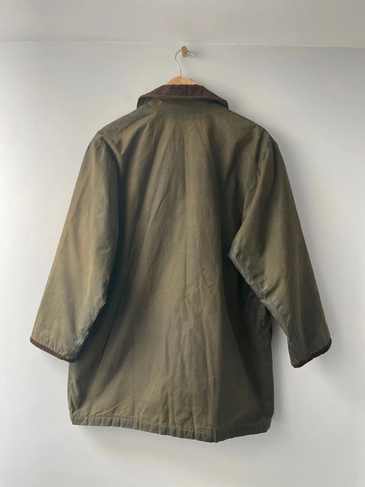 Men’s St Michael Country Wax Jacket Coat In Khaki - Medium - 2076
