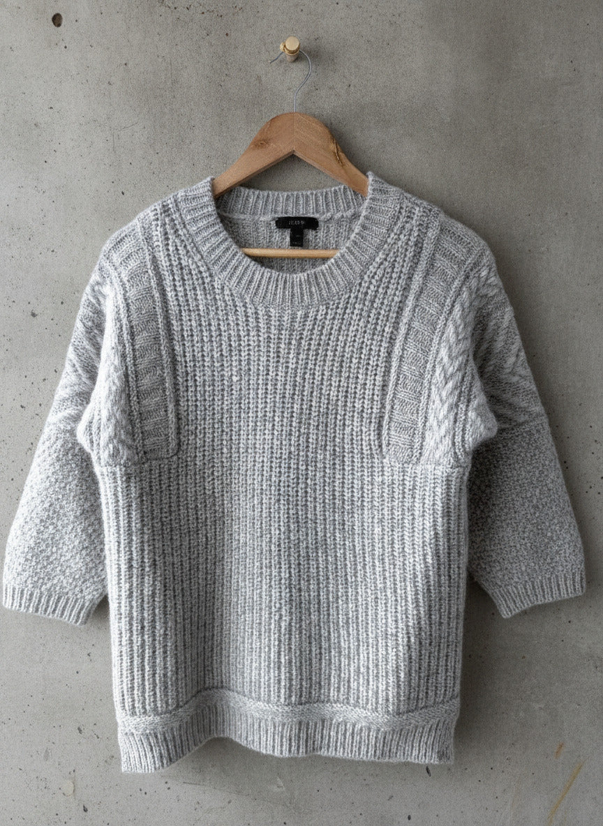 Women’s J.Crew Alpaca & Wool Chunky Knit Sweater Jumper In Gray - XSmall - 3719