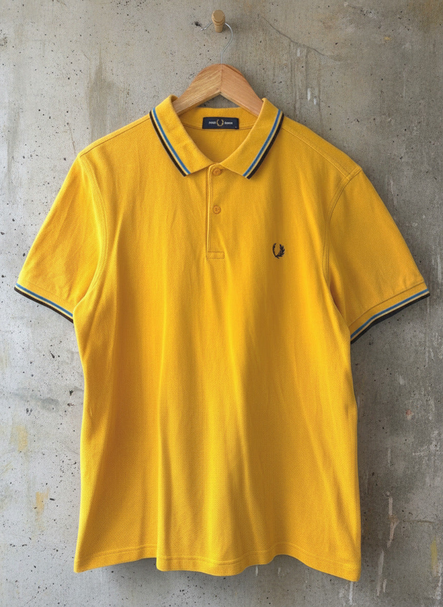 Men’s Fred Perry Classic Polo Shirt Top In Orange - Large - 3630