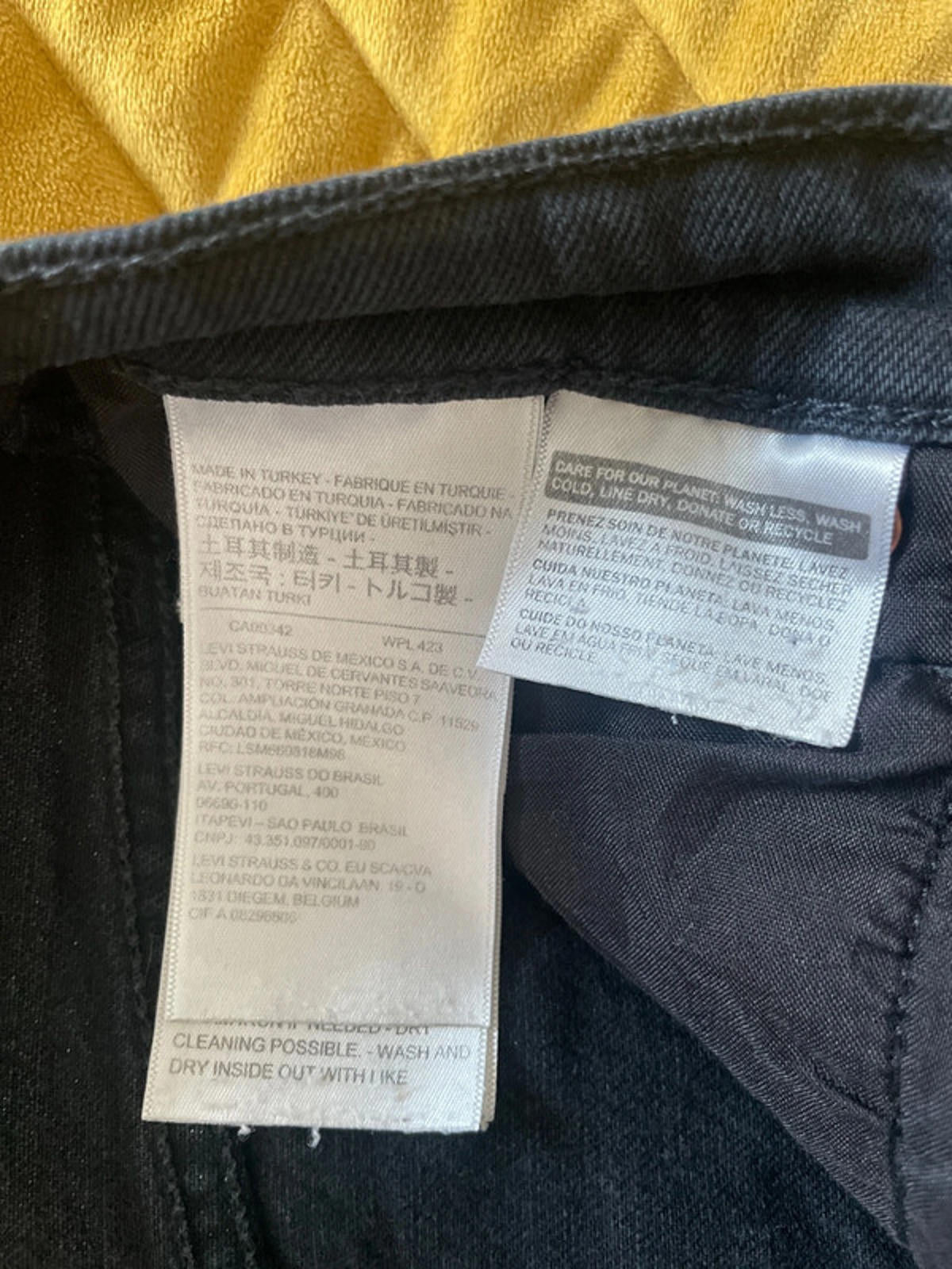 Women’s Levi’s High Waisted Ribcage Straight Fit Jeans In Black - W25/L27 - 2206