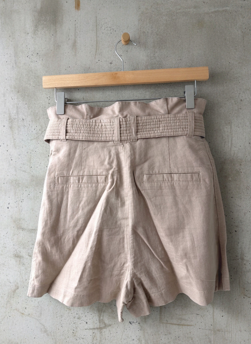 Women’s & Other Stories Linen High Waisted Tie Front Style Shorts - Uk6 - 3444