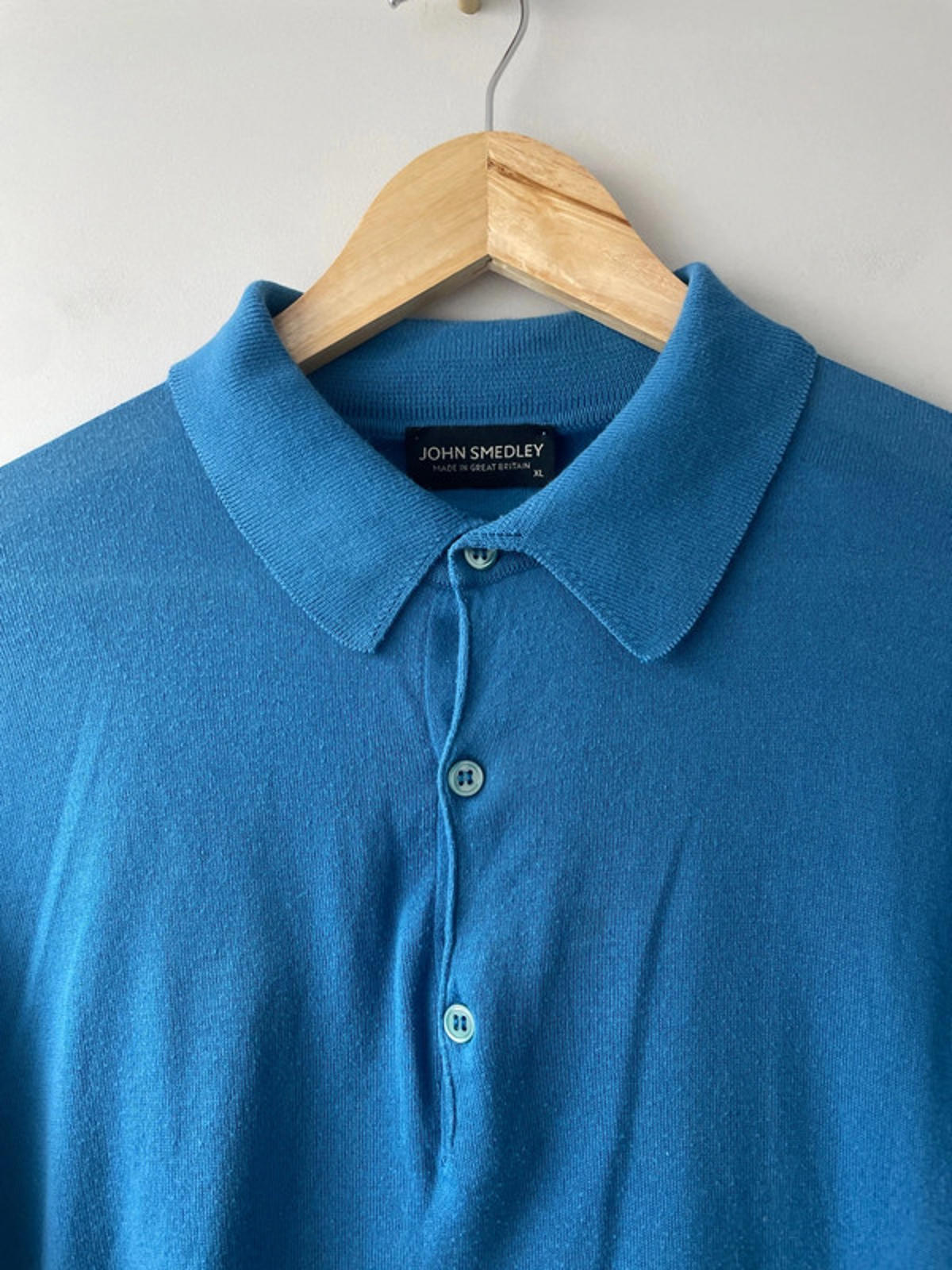 Men’s John Smedley Long Sleeve Knitted Polo Top - XLarge - 2109