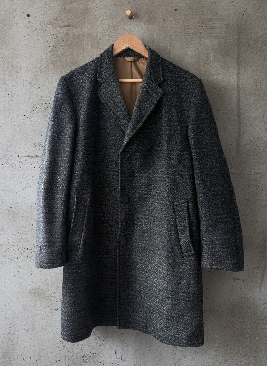 Men’s Dunn & Co KYNOCH KEITH SCOTLAND Wool Overcoat In Grey - Large - 3835