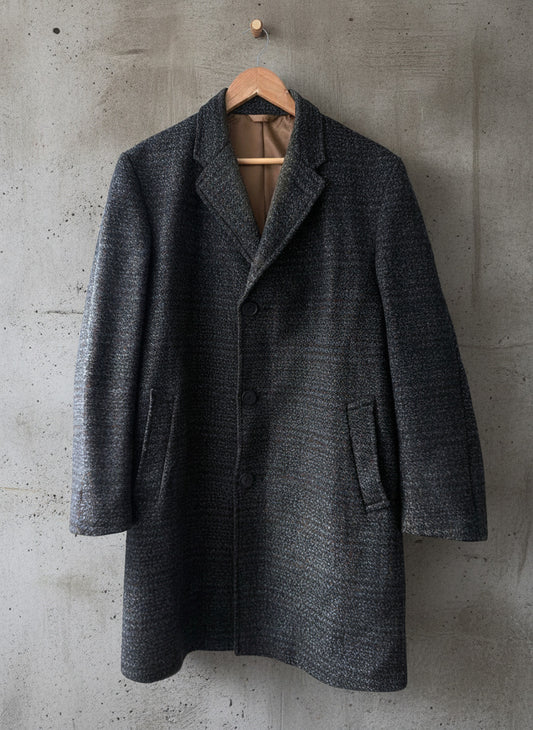 Men’s Dunn & Co KYNOCH KEITH SCOTLAND Wool Overcoat In Grey - Large - 3835