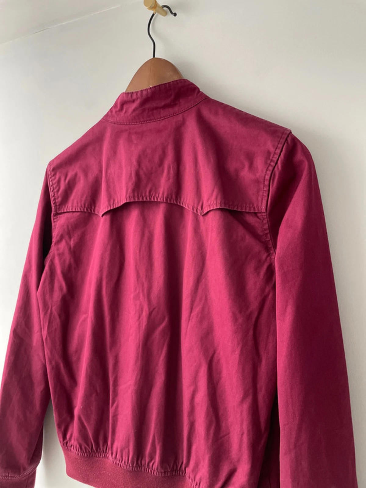 Women’s Fred Perry Harrington Jacket Coat In Burgundy - UK8 - 1995
