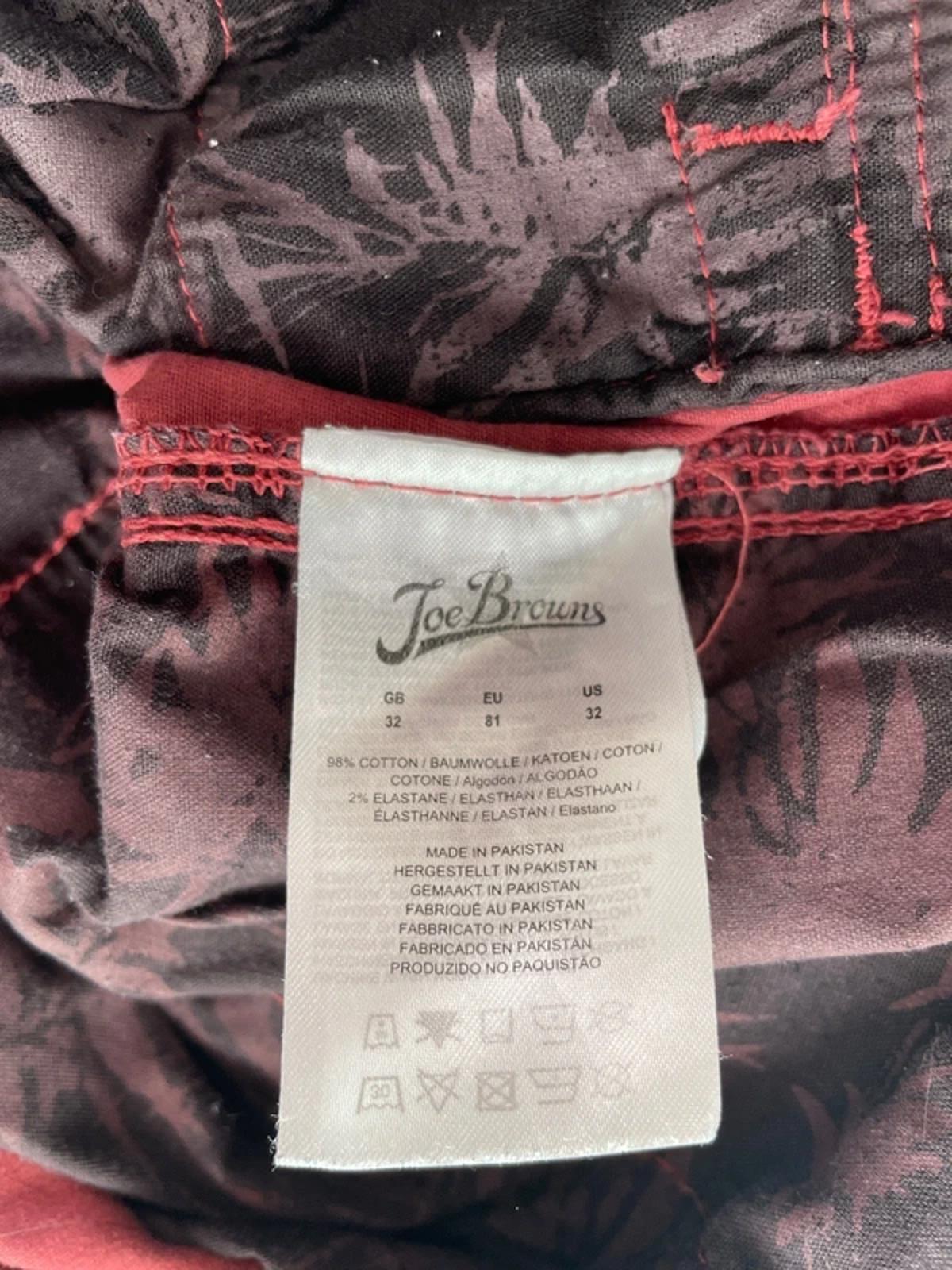 Men’s Jo Browns Classic Cargo Shorts In Red - W32/L15.5 - 3134