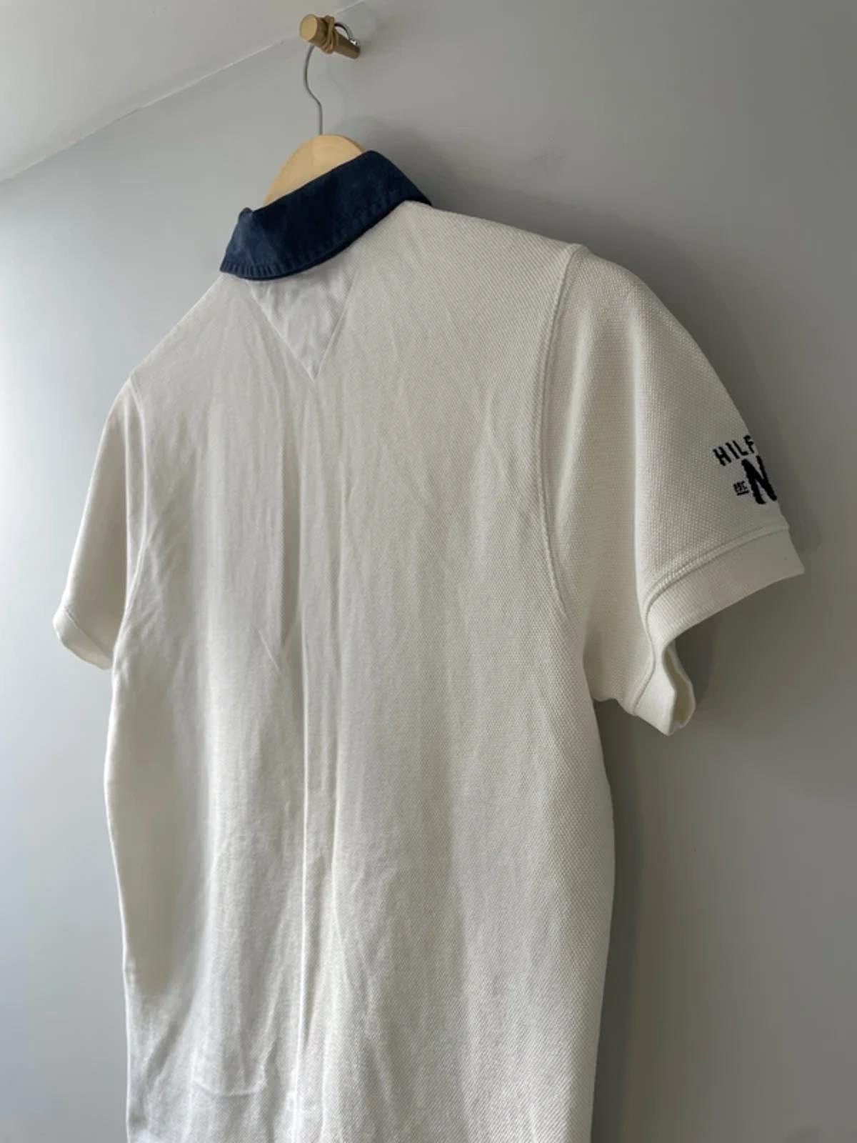 Men’s Tommy Hilfiger Slim Fit Polo Top in White And Navy - Small - 3019