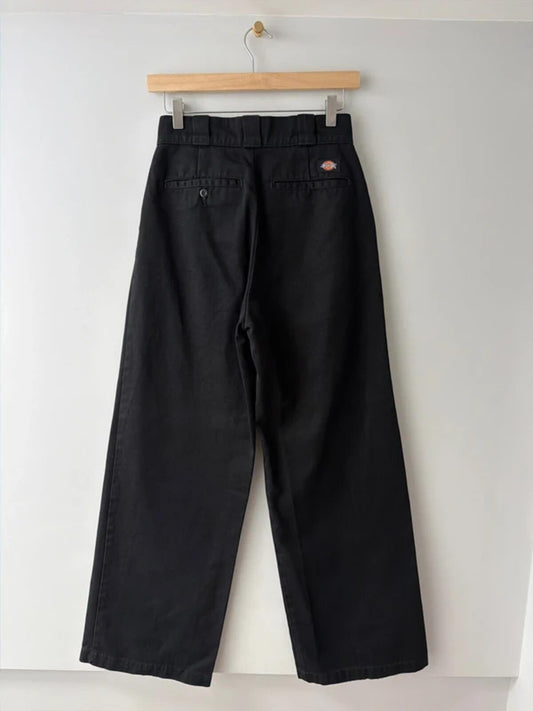 Women’s Dickies Wide Leg Baggy Fit Trousers In Black - W26/L30 - 3383