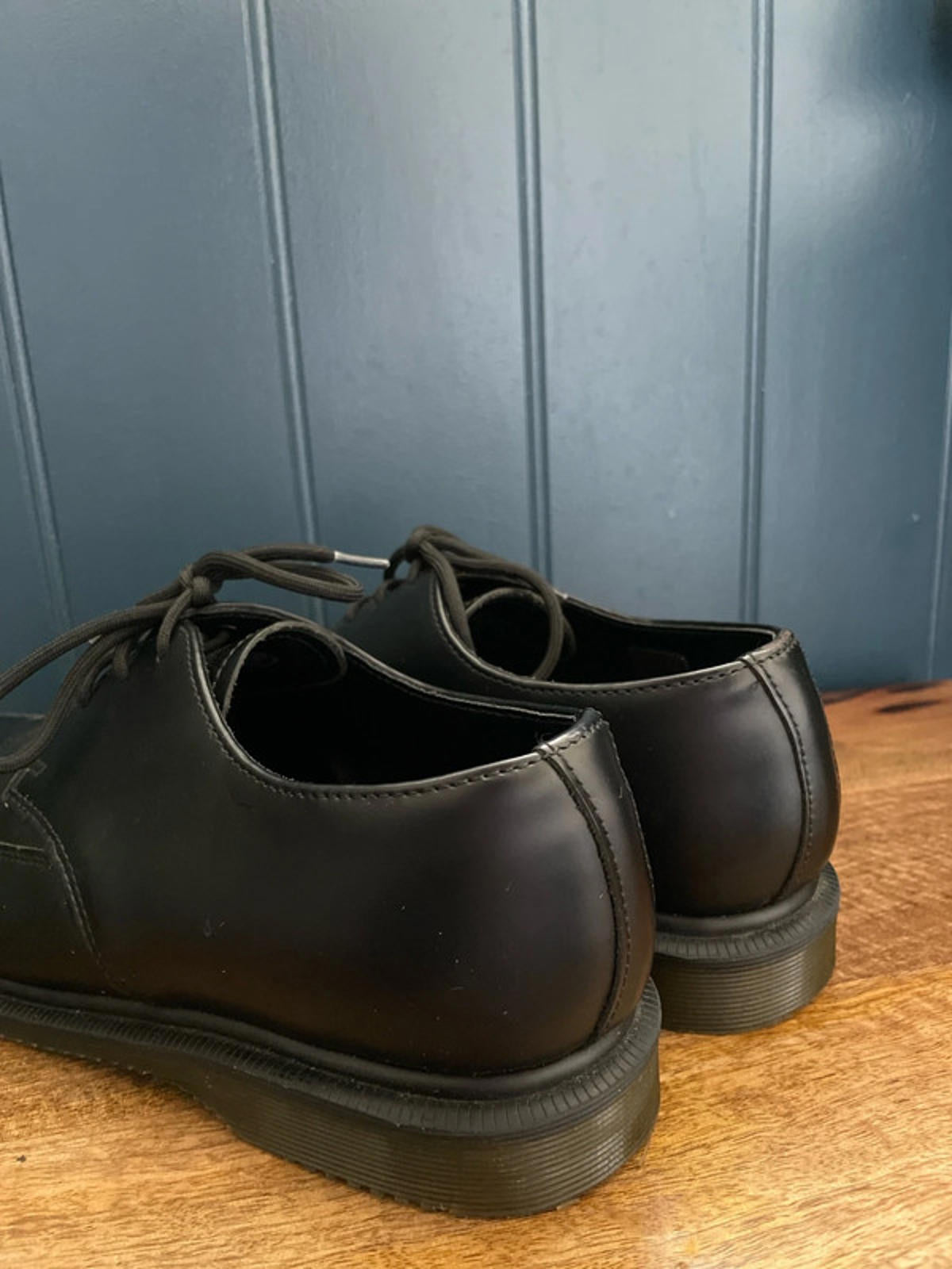 Womens Dr Martens Willis Leather Lace Up Creeper Shoes In Black - UK5 - 2186