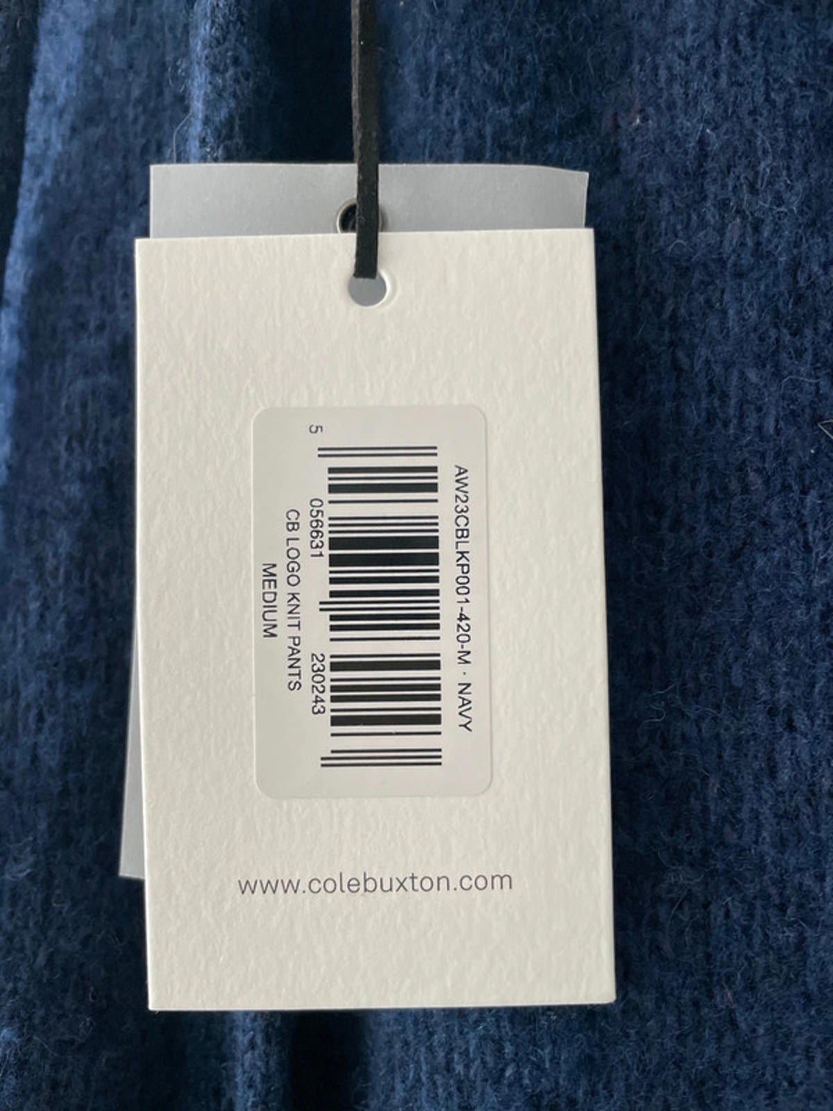 Men’s Cole Buxton Logo Knit Relaxed Fit Wool blend Trouser In Navy - Medium - 2523