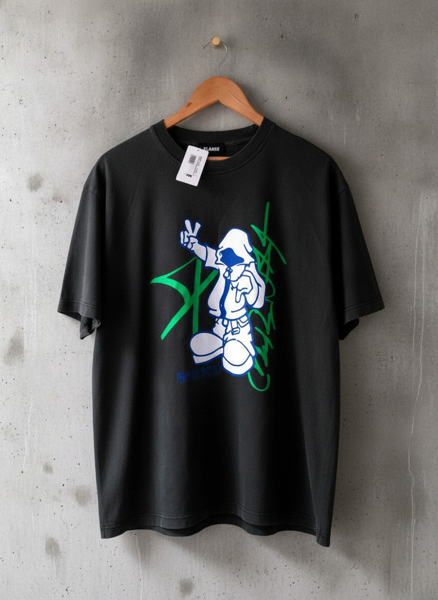 Men’s XLarge Oversized Fit Crew Neck T-Shirt In Black - Medium - 2649