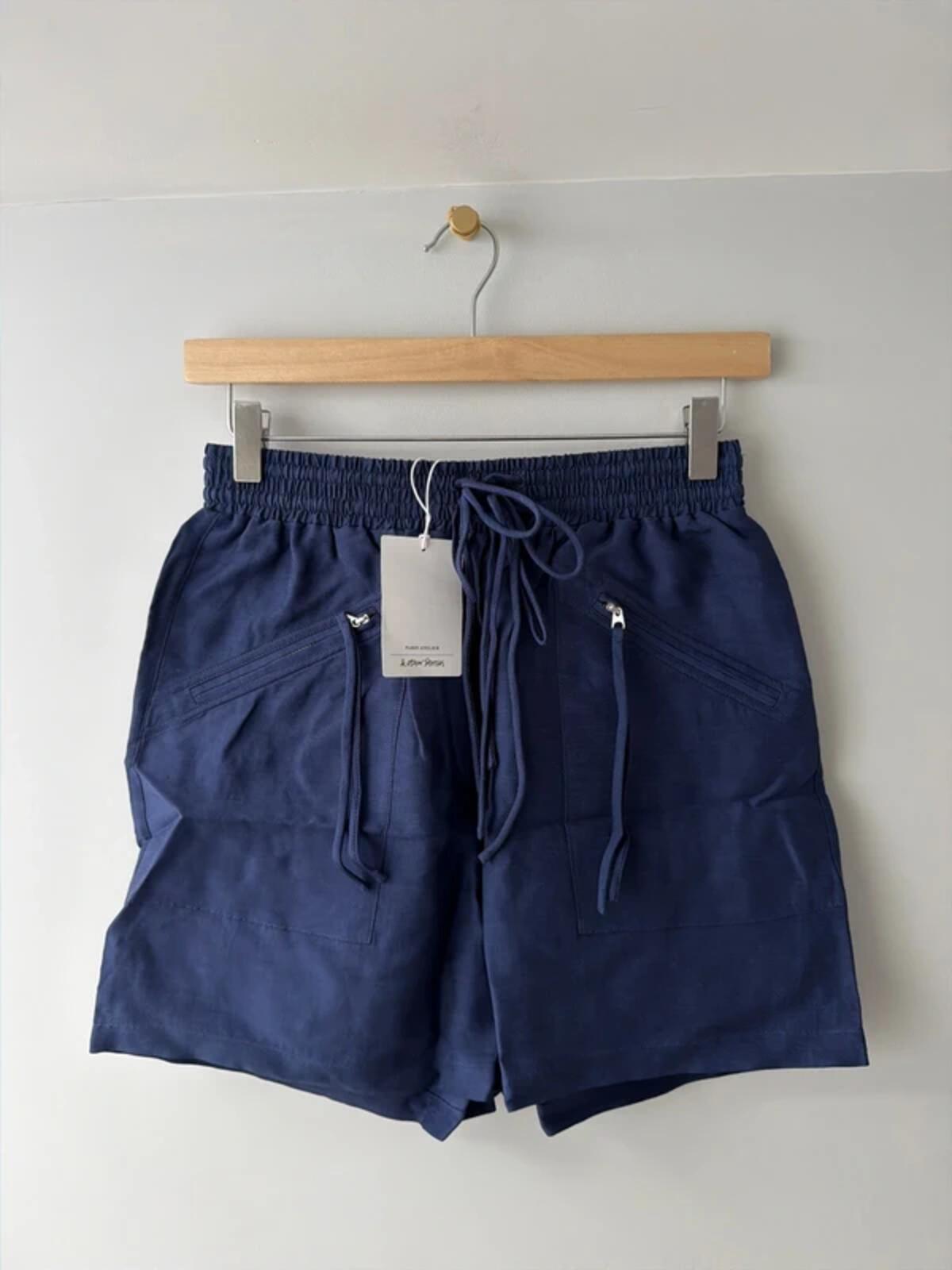 Women’s & Other Stories High Waisted Linen Shorts In Navy - XSmall - 3364