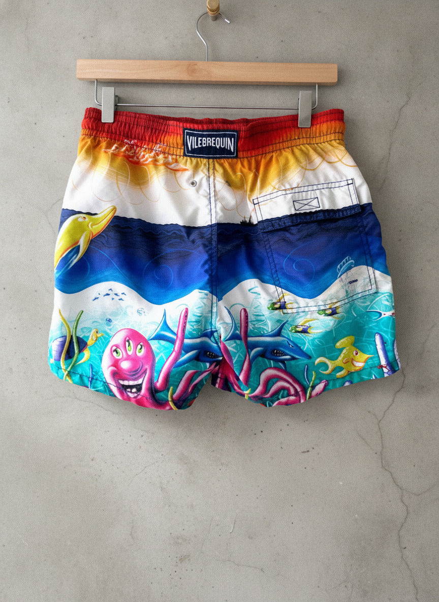 Mens Vilebrequin x Kenny Scharf Limited Edition Moorea Swim Shorts - Small - 3120