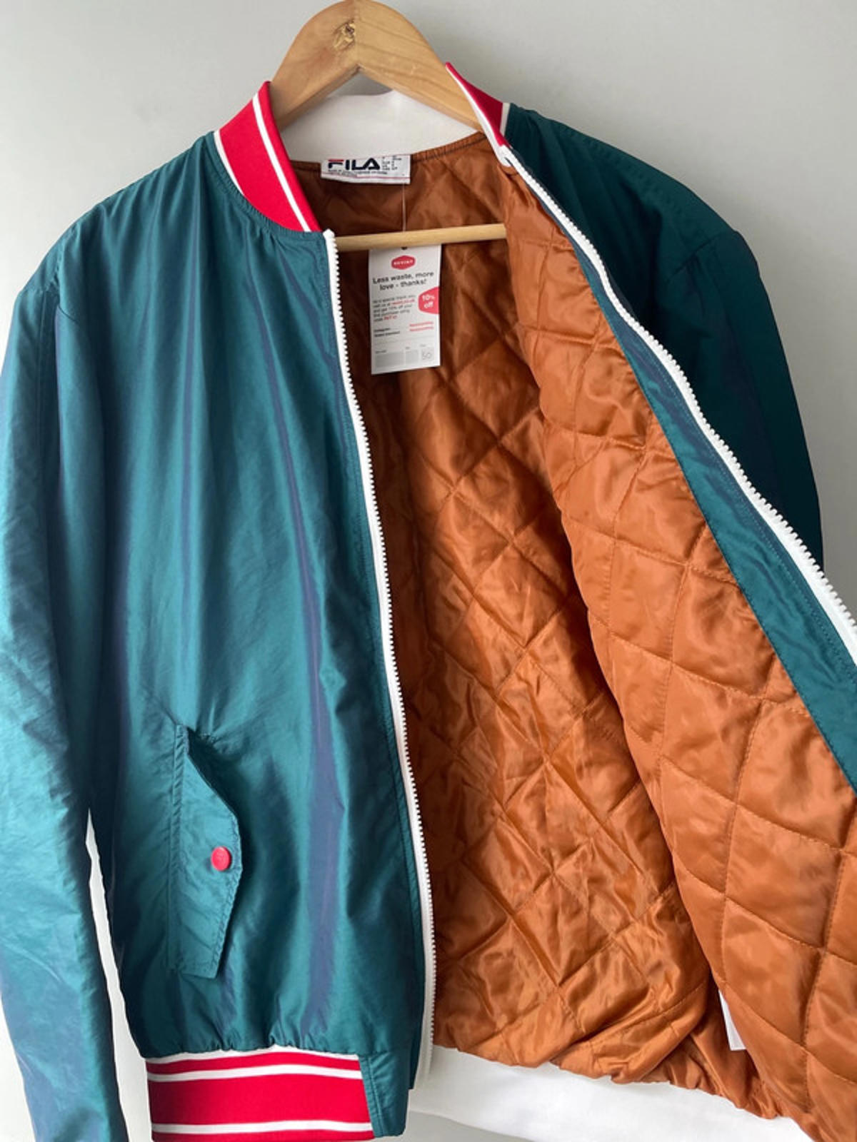 Men’s Fila Limited Edition Oversized Embroidered Sklyer Bomber Jacket - Small - 2059