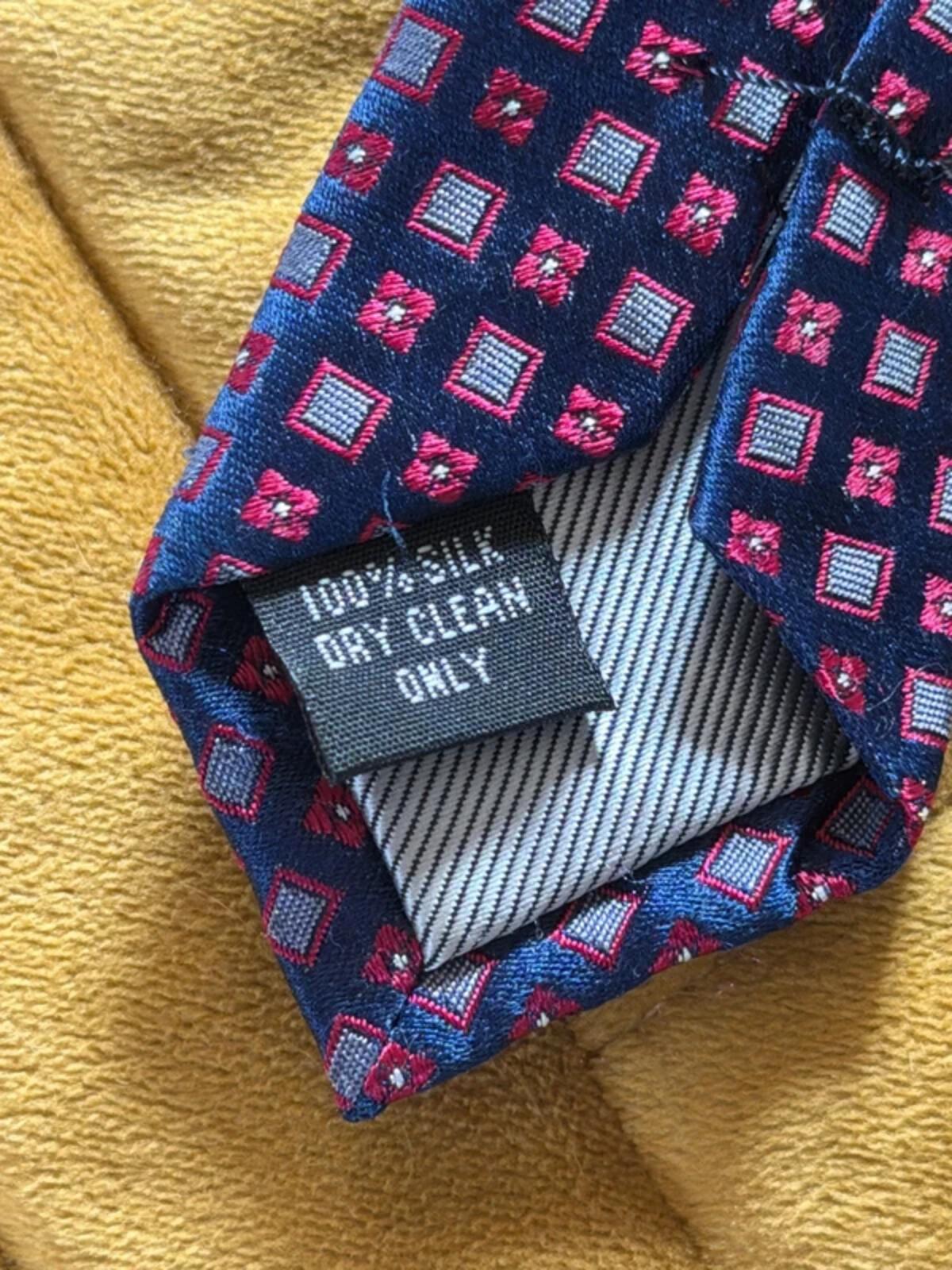 Baumler Premium 100% Silk Tie In Navy - 3337