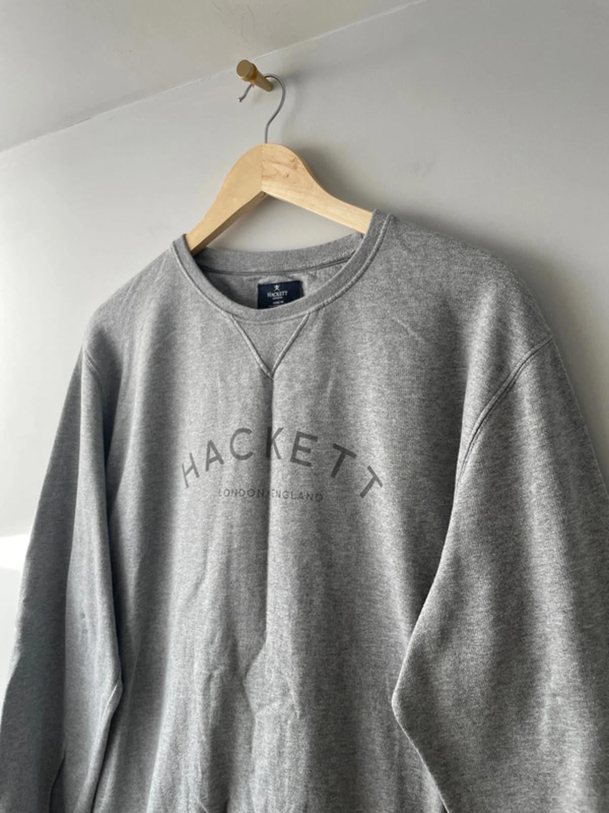 Mens Hackett London Classic Crew Neck Sweatshirt Jumper In Grey - XLarge- 2105