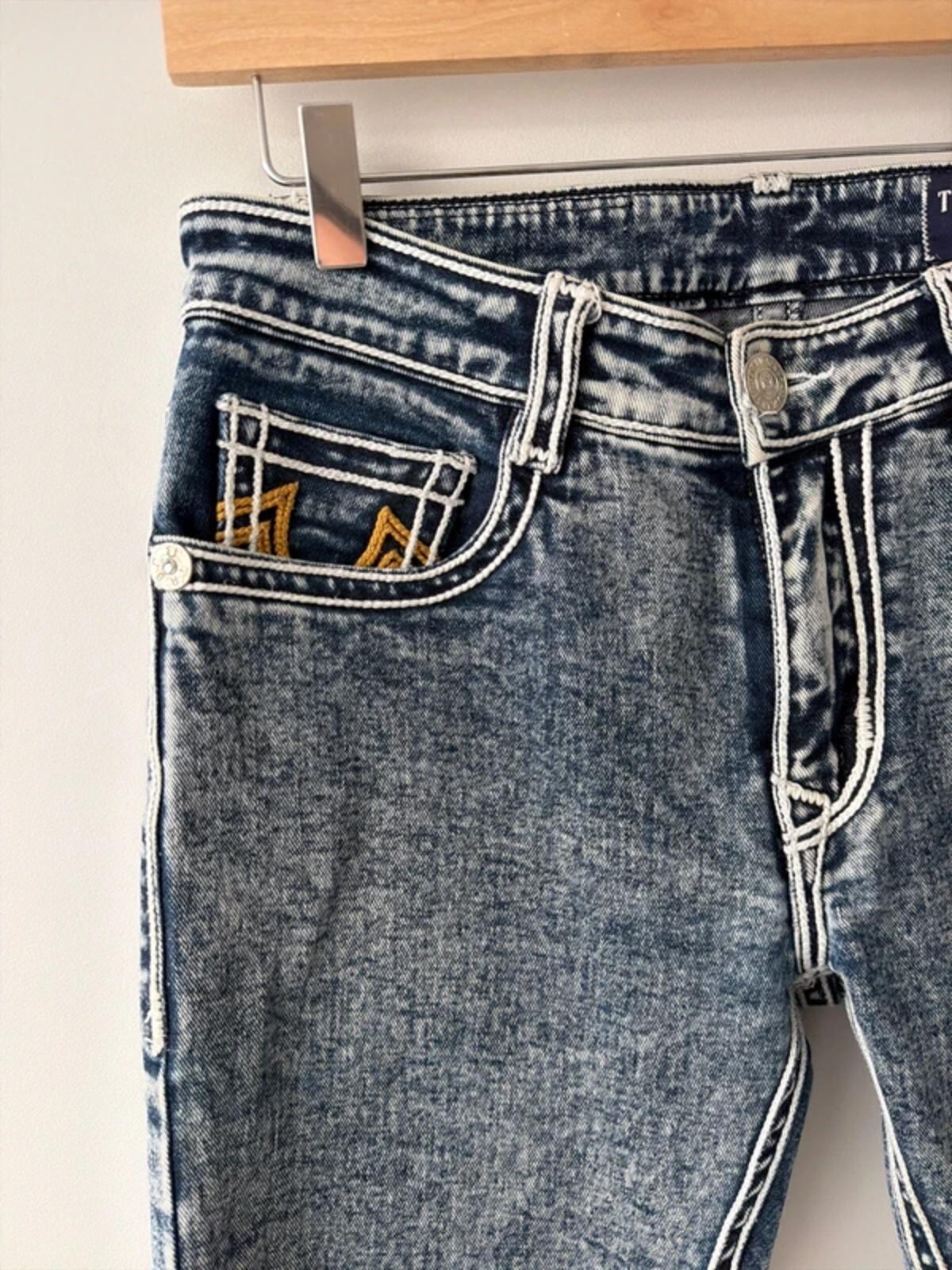 Mens True Religion Made In U.S.A Slim Fit Jeans In Blue - W32/L28 - 3319