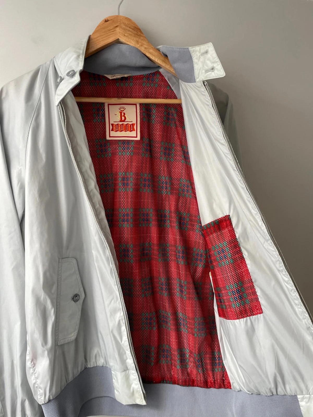 Men’s Baracuta G9 Premium Harrington Jacket Coat In Grey - Large - 2127