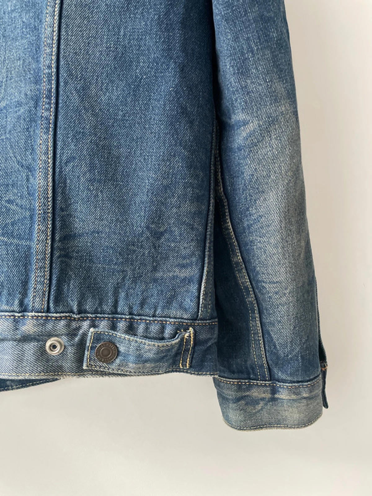 Men's Levi's Denim Trucker Jacket Coat With Borg Lining In Navy - Medium - 2341